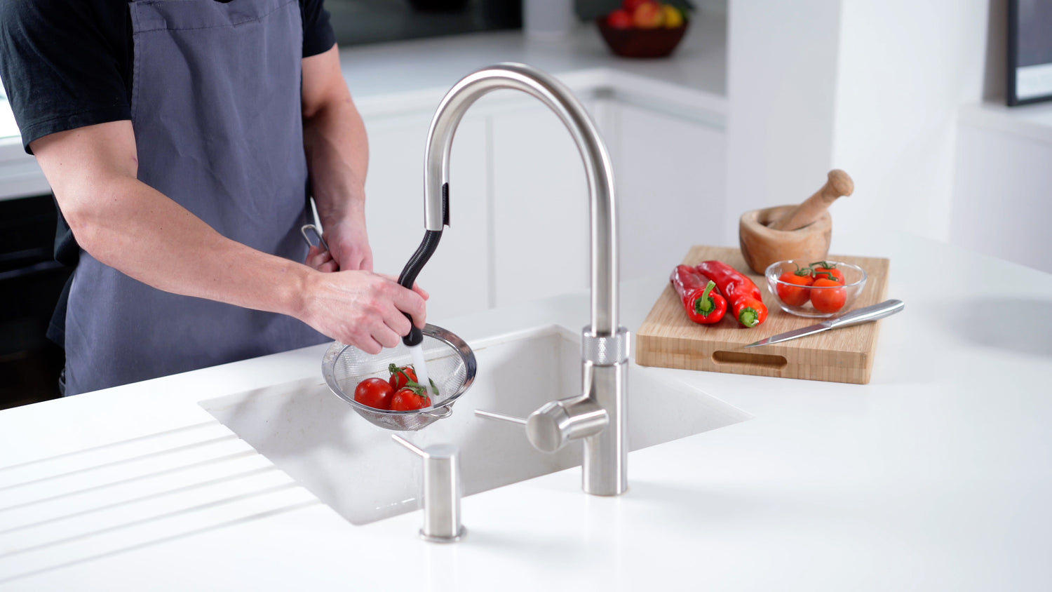 Quooker Flex tap with black hose