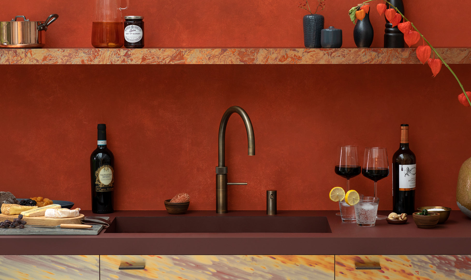 Quooker Fusion patinated brass tap